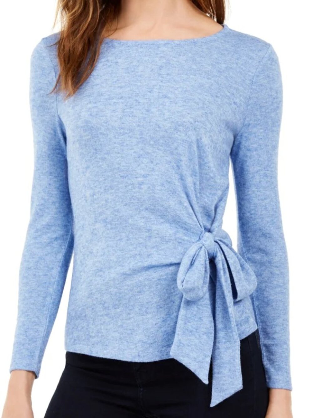 NWT INC International Concepts PETITE Side Tie Top - Blue | FREE SHIPPING